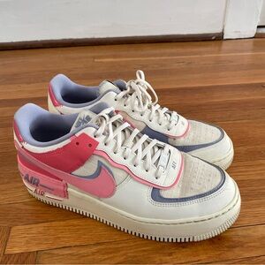 Nike Air Force 1 Low Pink and White Sneakers